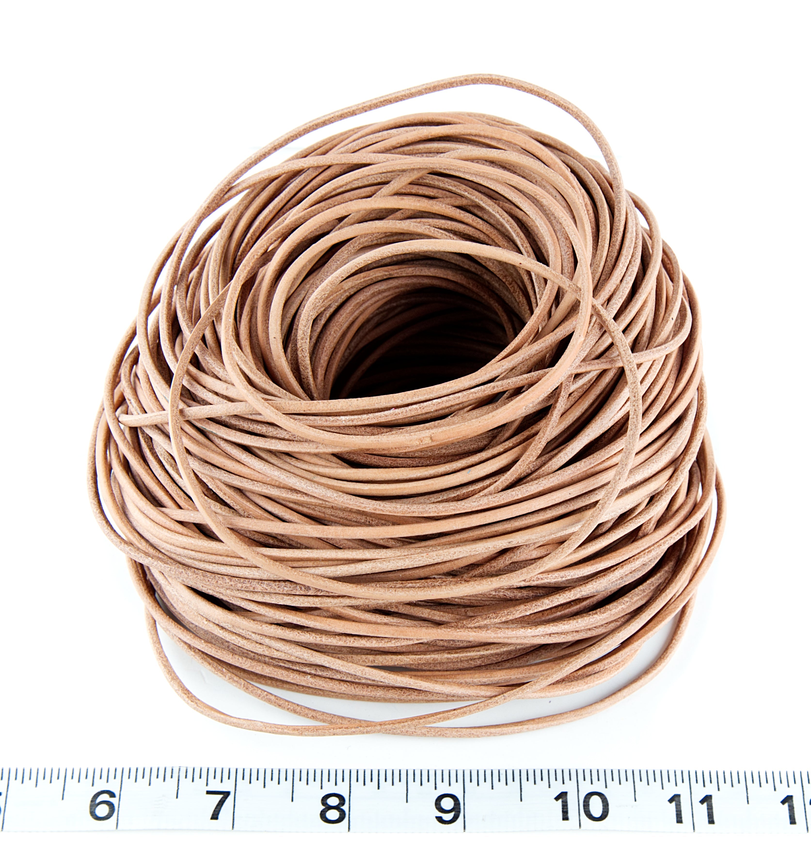 1/8" Round Leather Lace - 20 Feet