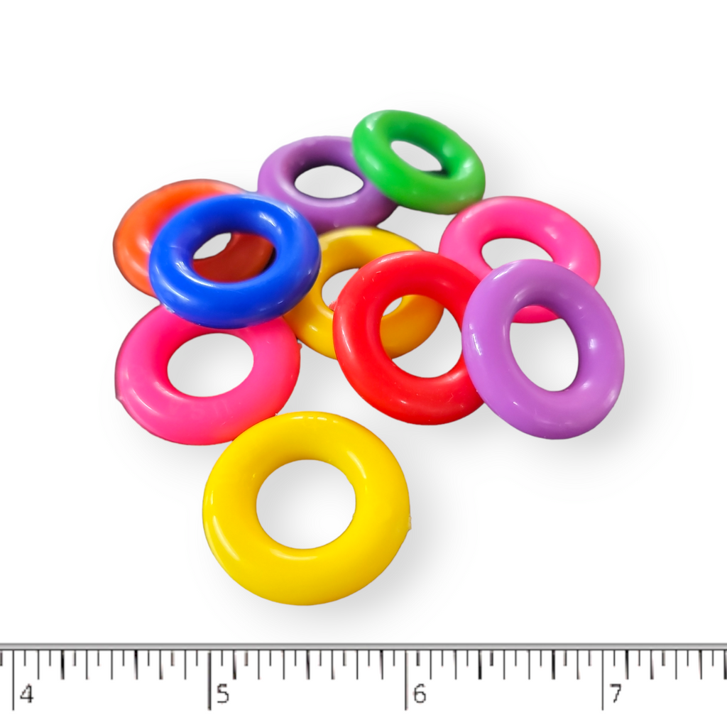 1" Round Plastic Rings - 10 Pack