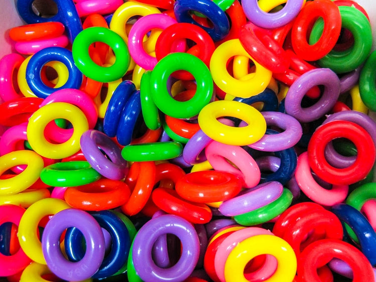 1" Round Plastic Rings - 10 Pack