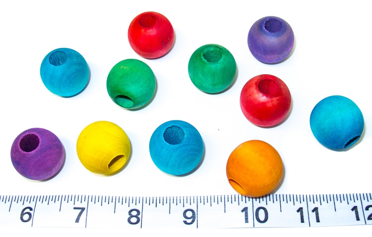 1" (25mm) Wood Beads - 25 Pack