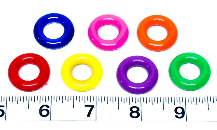 1" Round Plastic Rings - 10 Pack