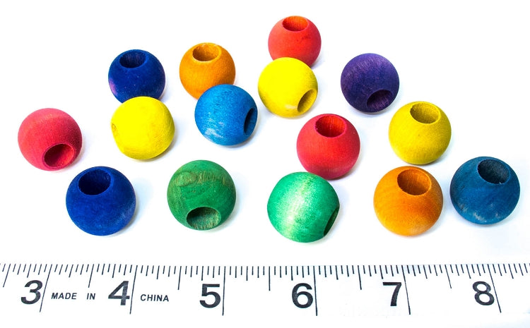 3/4" (20mm) Round Wood Beads - 25 Pack