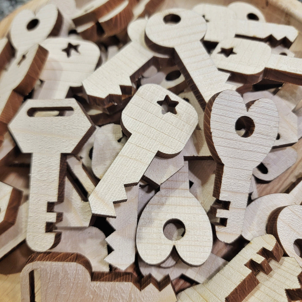 Natural 3" Pine Keys - 10 Pack