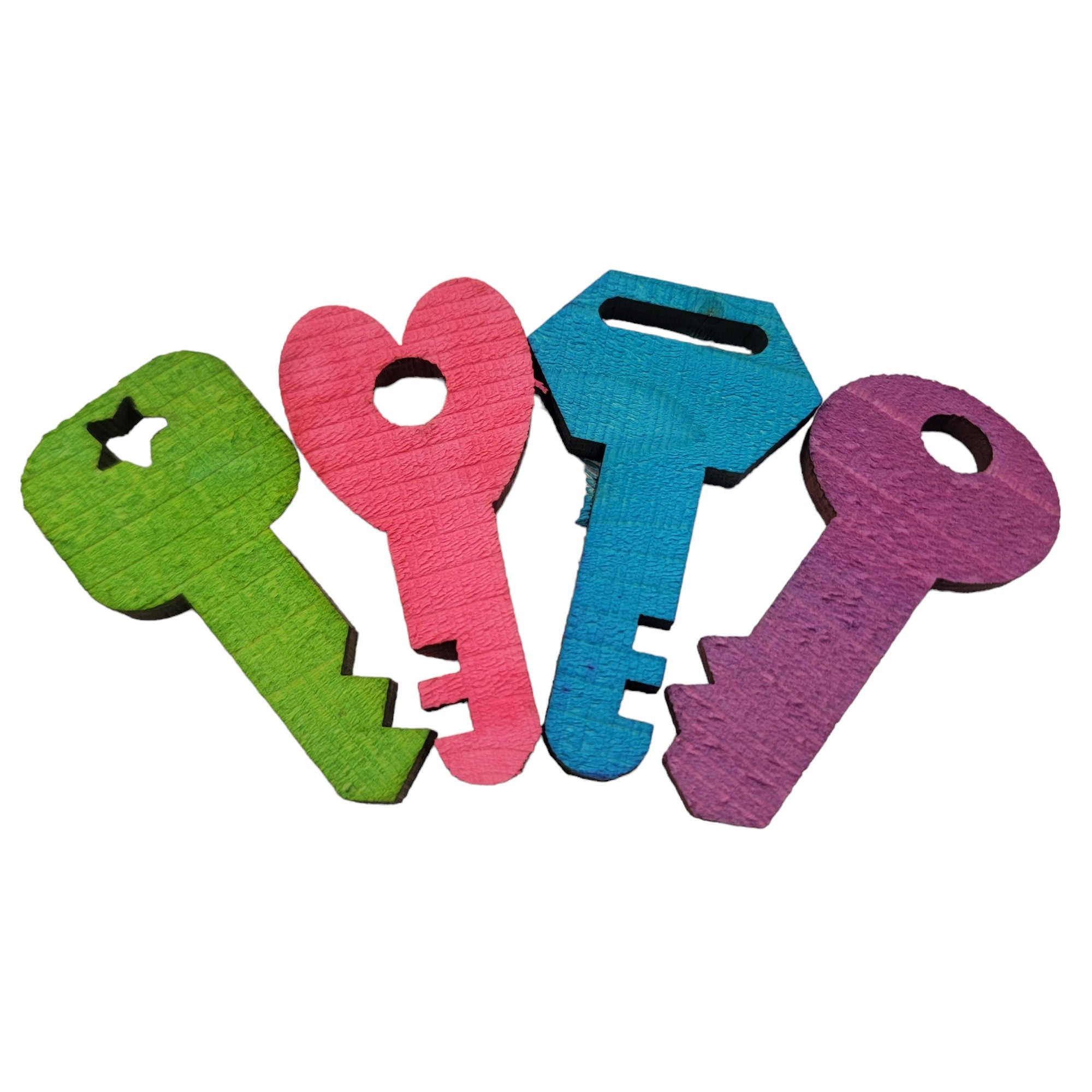 Colorful 3" Pine Keys - 10 Pack