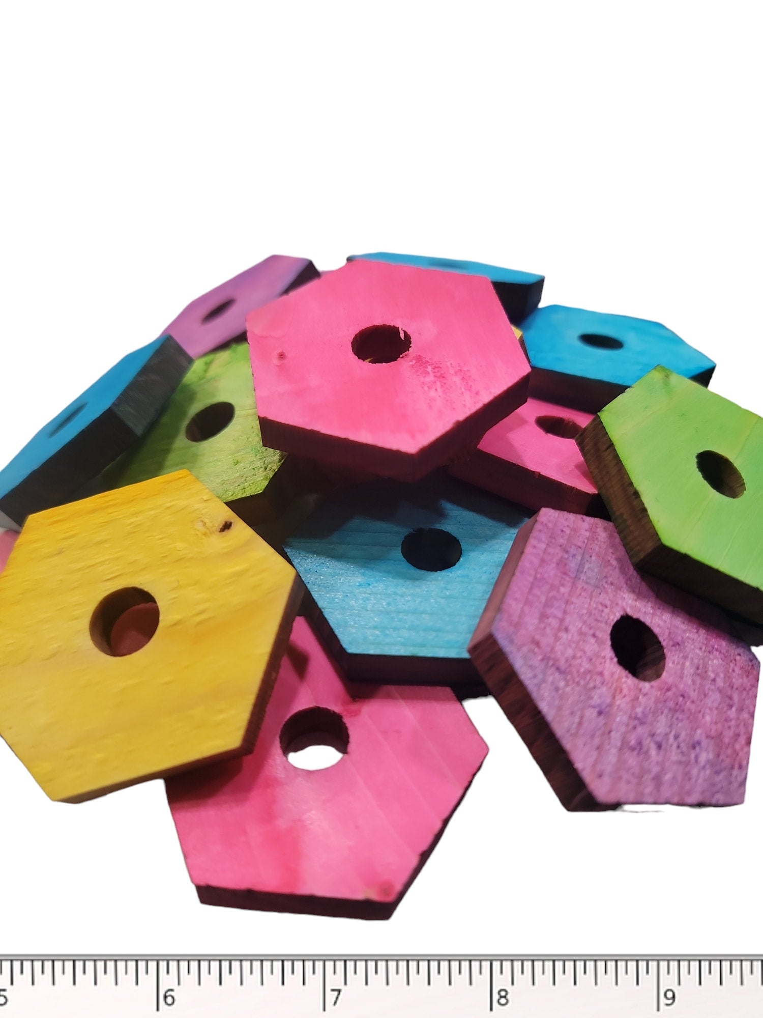 Colorful Pine Hexagons - 25 Pack
