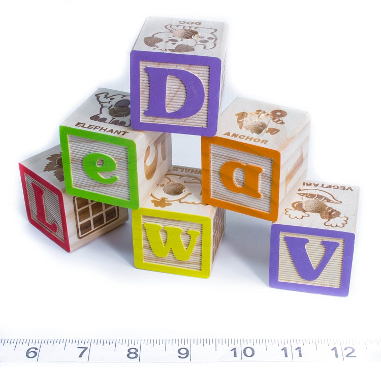 1-3/4" (45mm) Jumbo ABC Blocks - 10 Pack