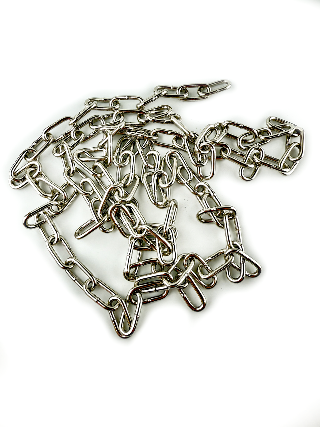 Large Long Link Nickel Welded Link Chain - 5 Feet