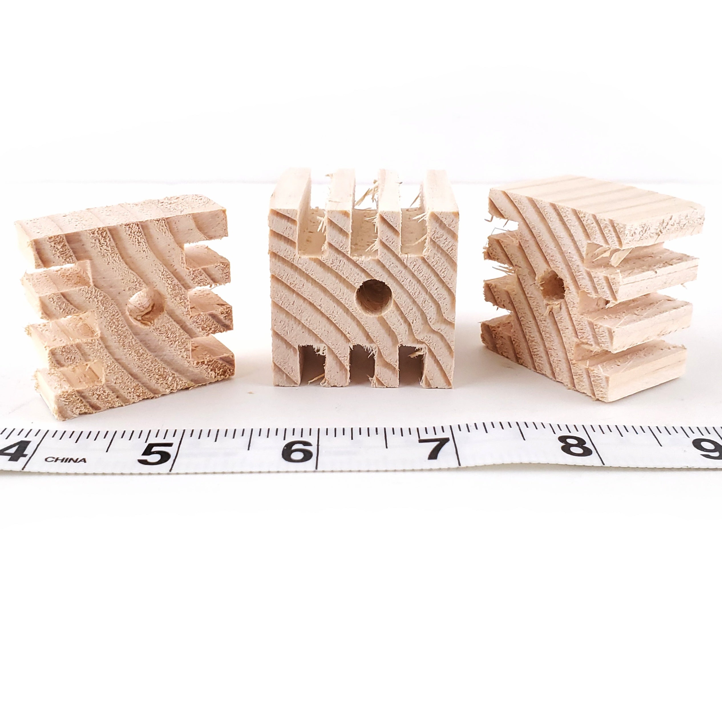1" Soft Pine Puzzler Blocks - Natural 12 Pack
