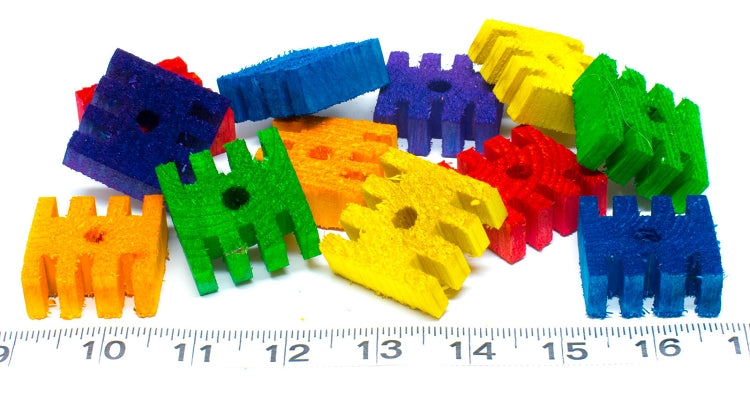 1/2" Soft Pine Puzzler Blocks - Colored 12 Pack