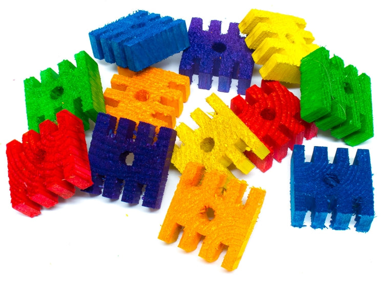 1/2" Soft Pine Puzzler Blocks - Colored 12 Pack