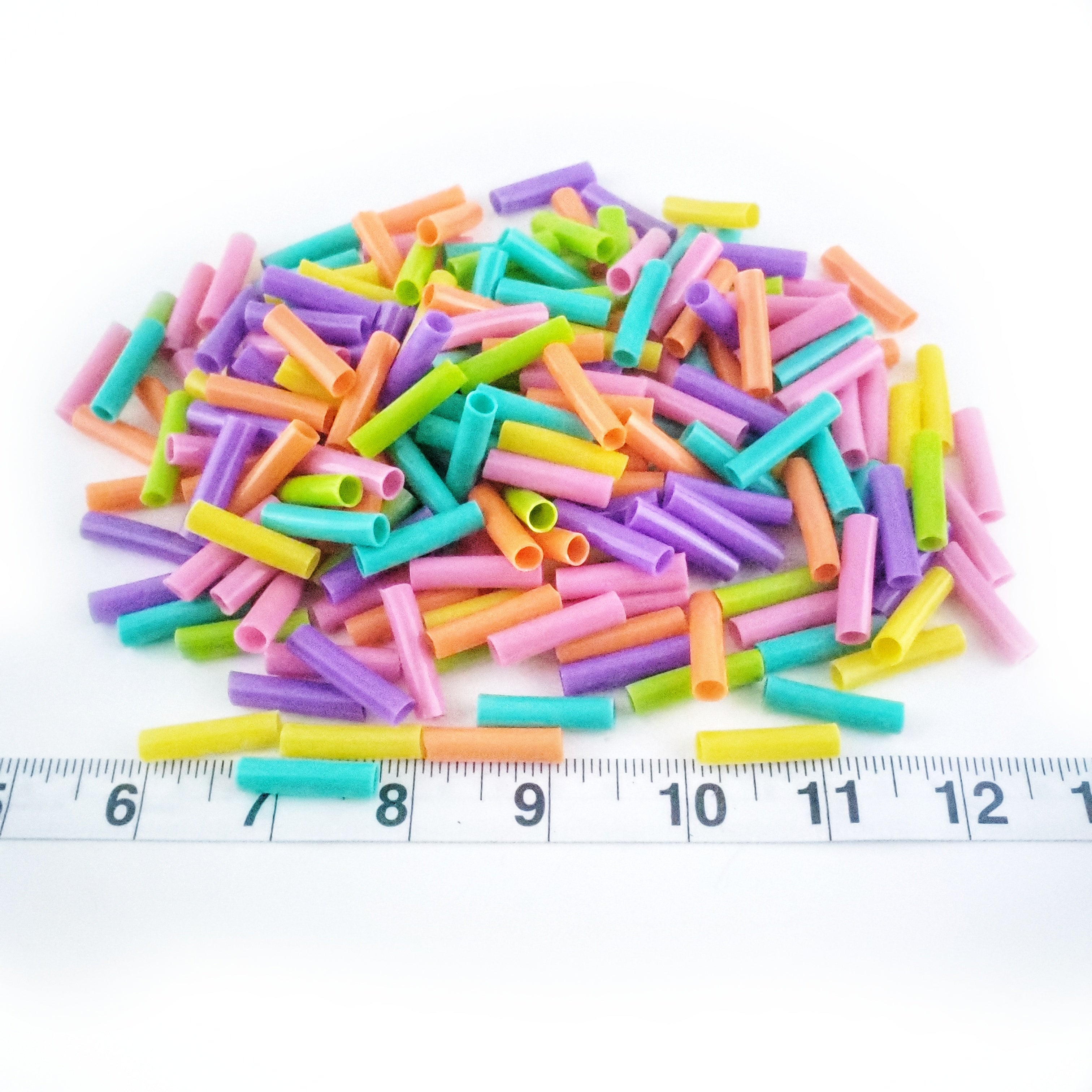 Pastel Straw Beads - 200 Pack