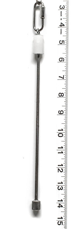 9" Straight Stainless Steel Kabob-Skewer w-SS End Cap