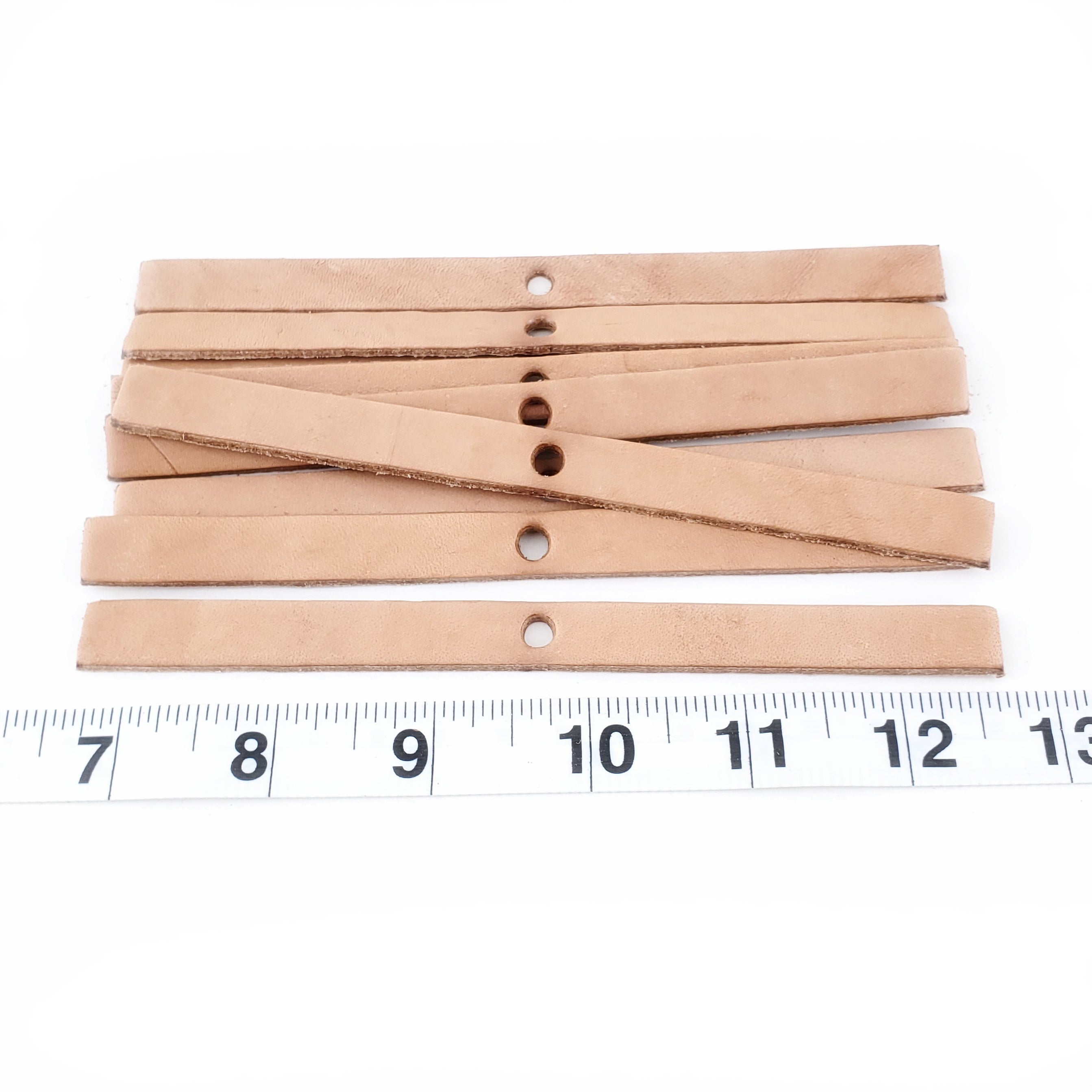 6" Vegetable Tanned Leather Strips - 10 Pack