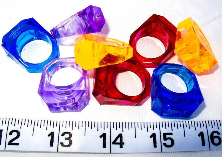 1" Translucent Plastic Rings - 10 Pack