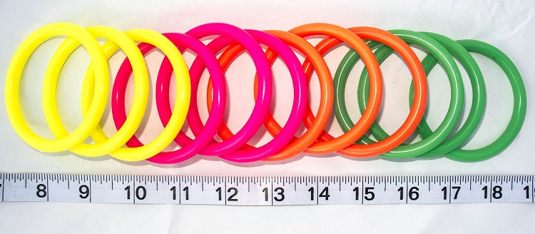 2.75" Neon Plastic Rings - 5 Pack